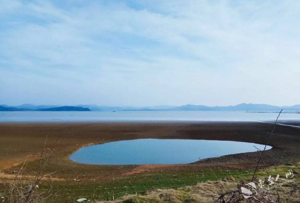 人文东至漫步在升金湖大坝上